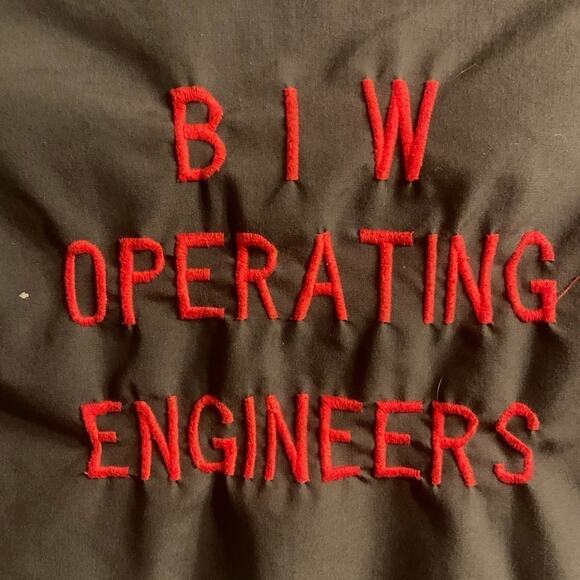 Vintage Bath Iron Works Maine ship builder coveralls. Engineer red embroidery! - Picture 4 of 9